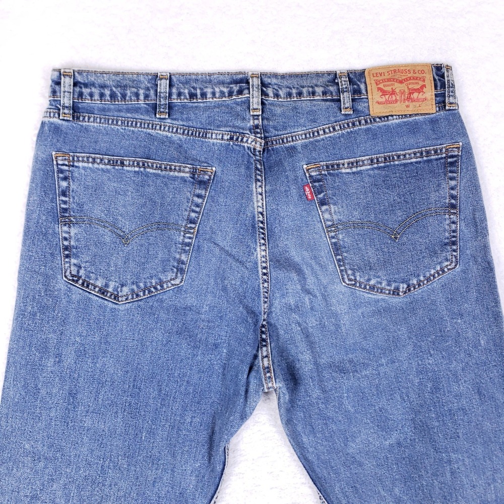 Levi's 505 Straight Leg Jeans 38x30 Blue - Picture 10 of 12